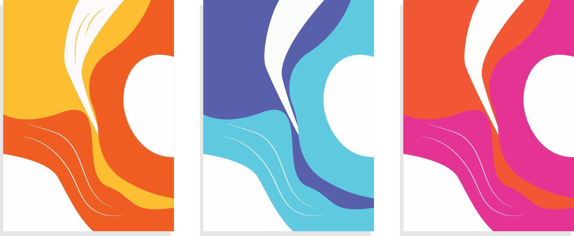 Creative concept of summer bright cards set. Modern abstract art design with liquid shapes with overlay effect. Templates for celebration, ads, branding, banner, cover, label, poster, sales vector