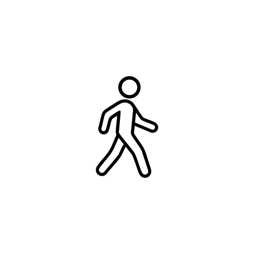 Walking Stick Figure Side View vector