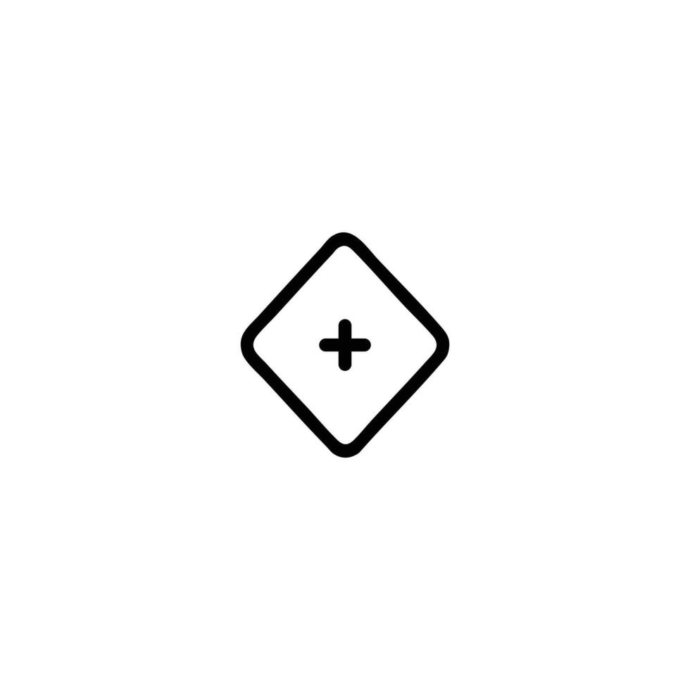 Keyframe Plus Inside Monoline Icon vector