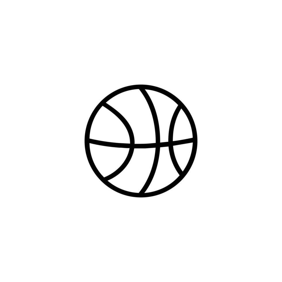 Minimalist Basketball With Seams Outline vector