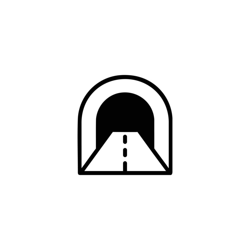 Tunnel View With Perspective Lines Icon vector
