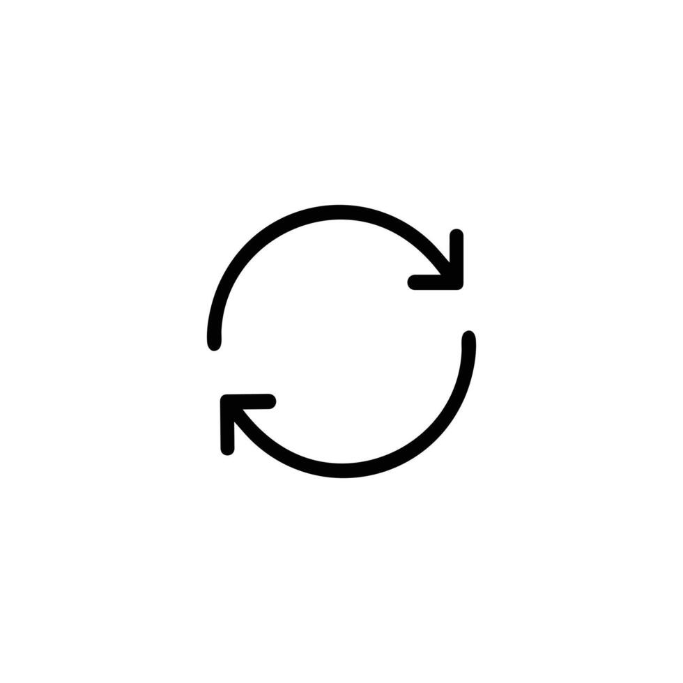Intertwined Sync Arrows Monoline Symbol vector