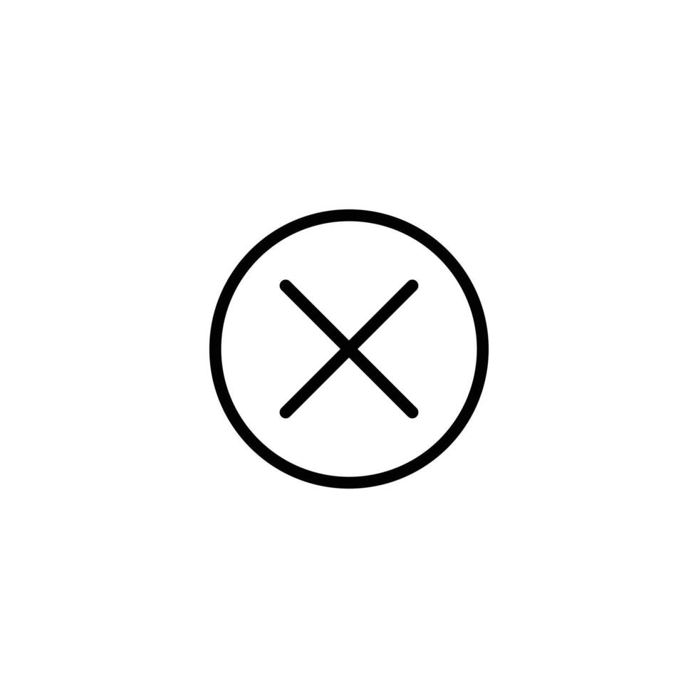 X Mark Close Symbol In Circle Monoline vector