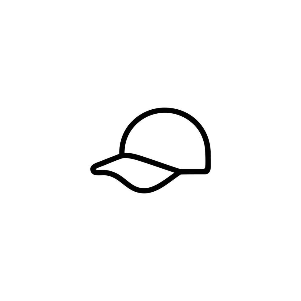 Monochrome Baseball Cap Outline vector