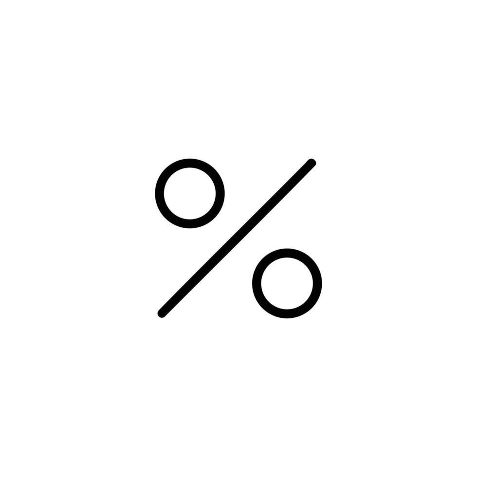 Standard Percentage Symbol Outline vector