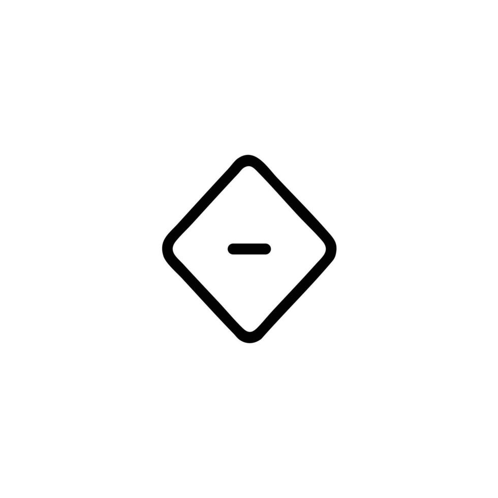 Keyframe Minus Inside Monoline Icon vector