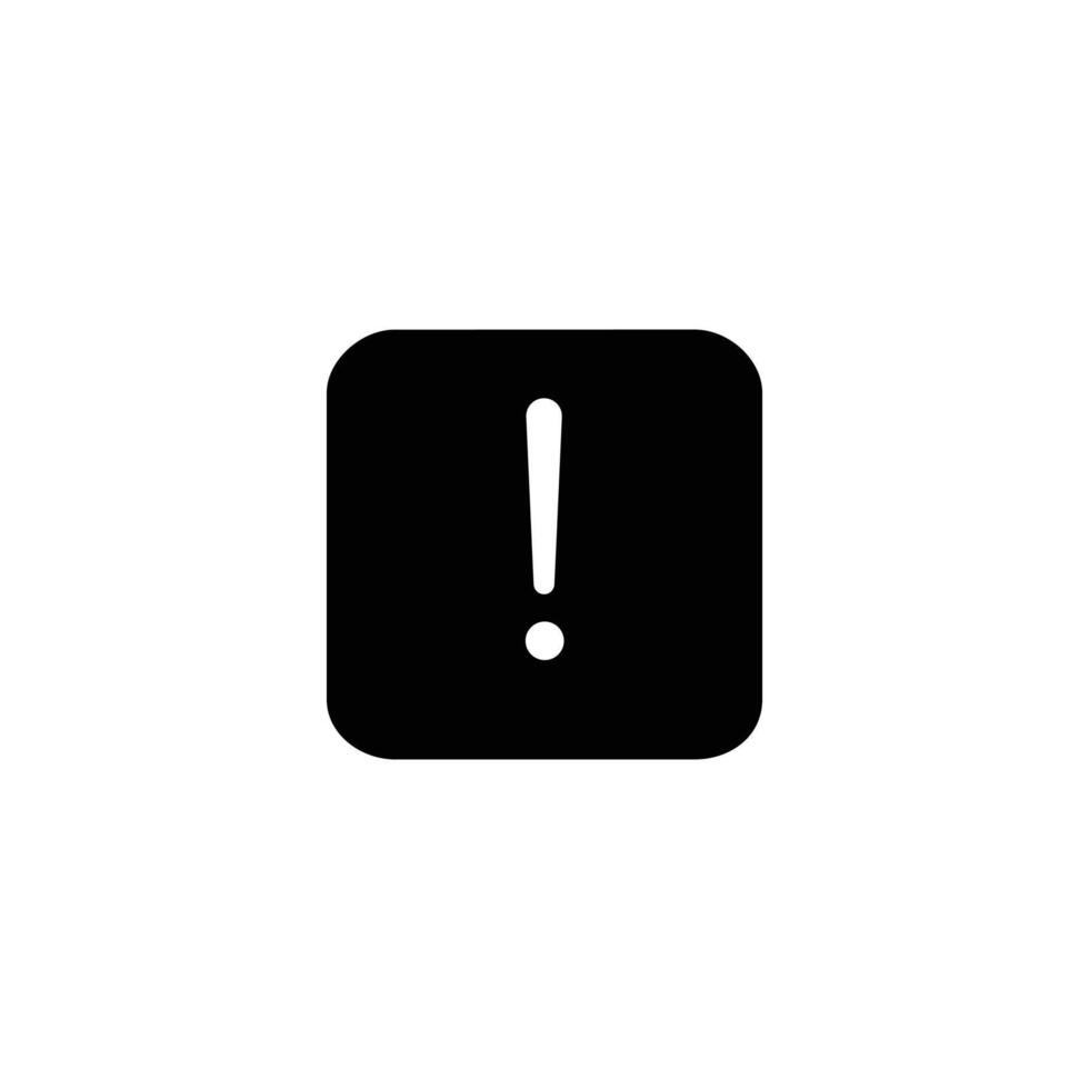 Solid Warning Exclamation Mark Rounded Square vector