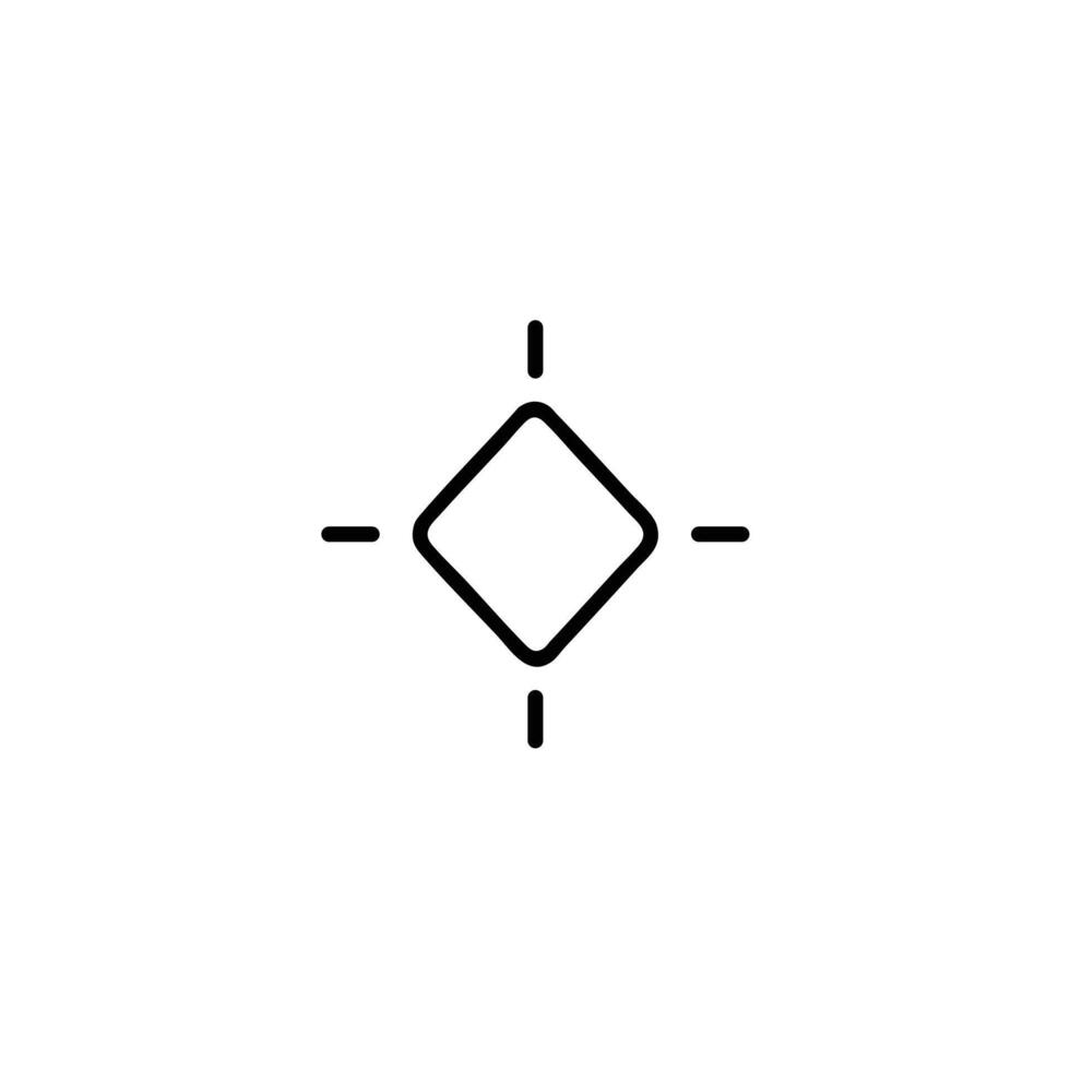 Align Center Keyframe Monoline Icon vector