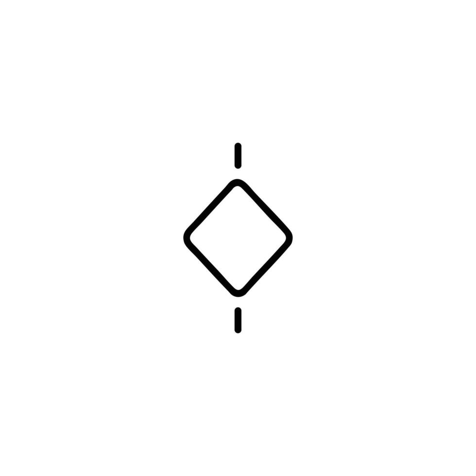 Align Vertical Keyframe Monoline Icon vector