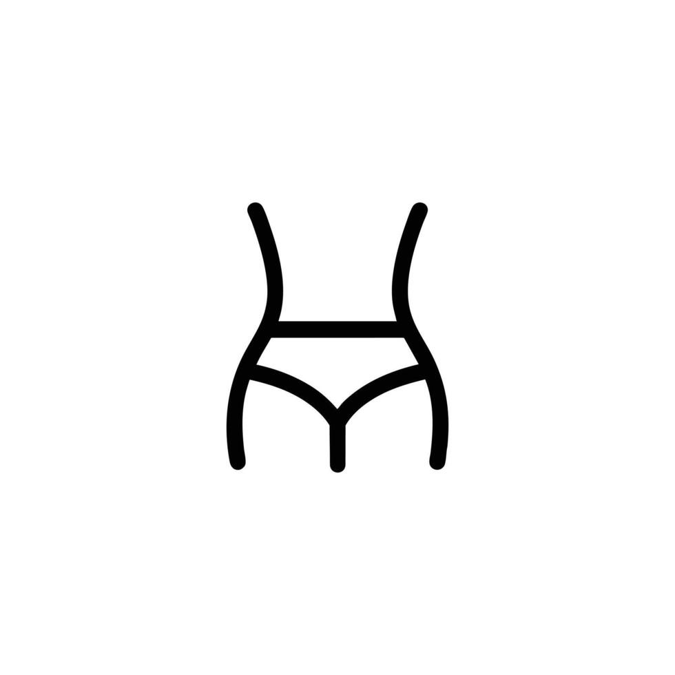 Abstract Human Waistline Curvature Symbol vector