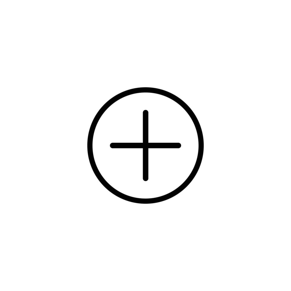 Monoline Plus Sign In Circle vector