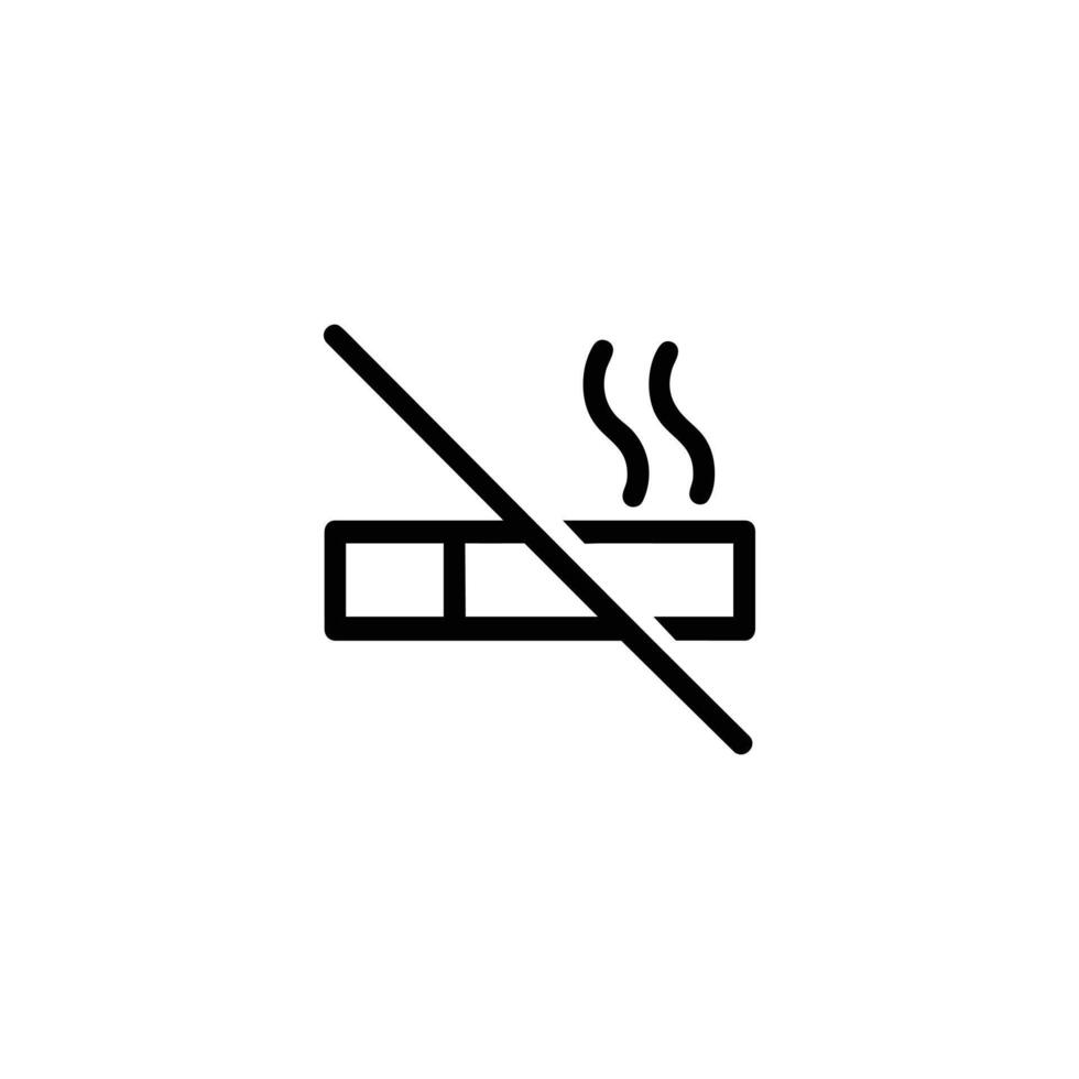Slashed Cigarette Prohibition Symbol vector