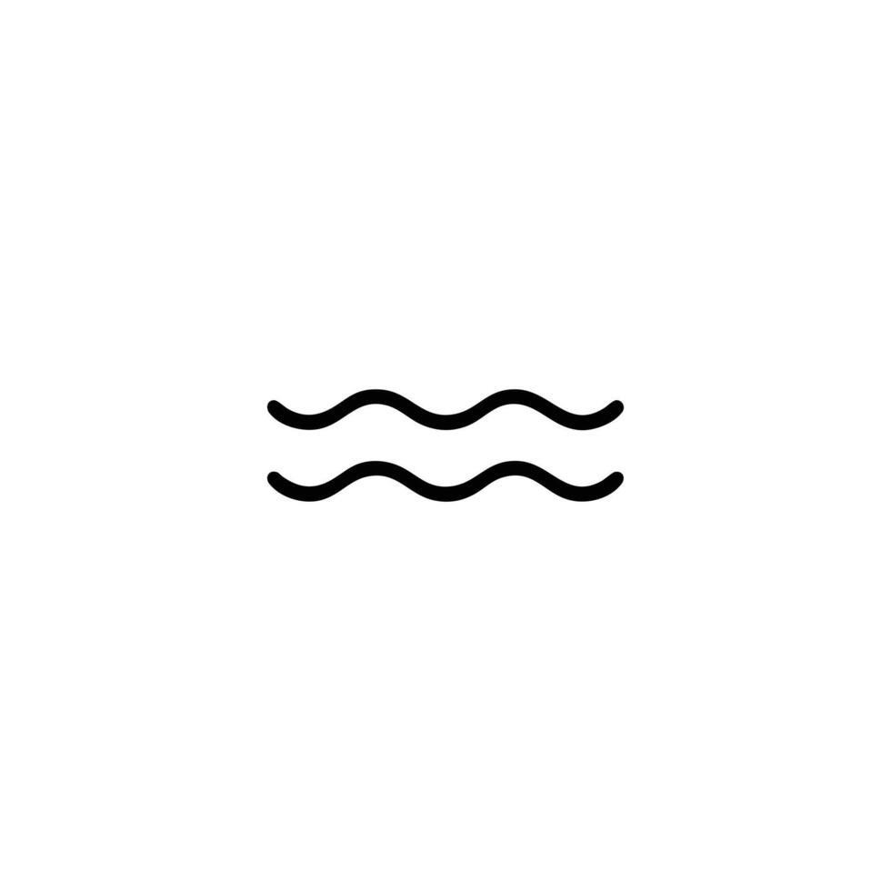 Parallel Sea Waves Water Symbol vector