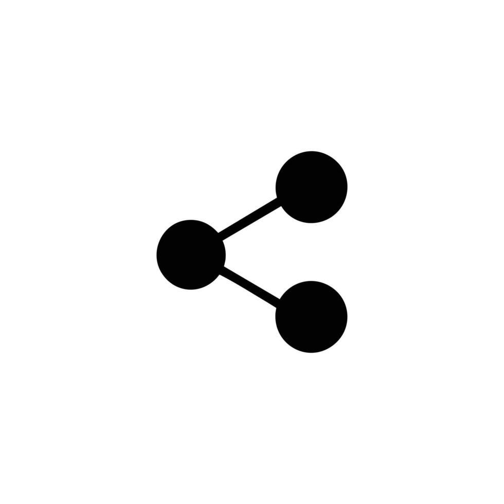 Solid Share Symbol Connected Circles vector