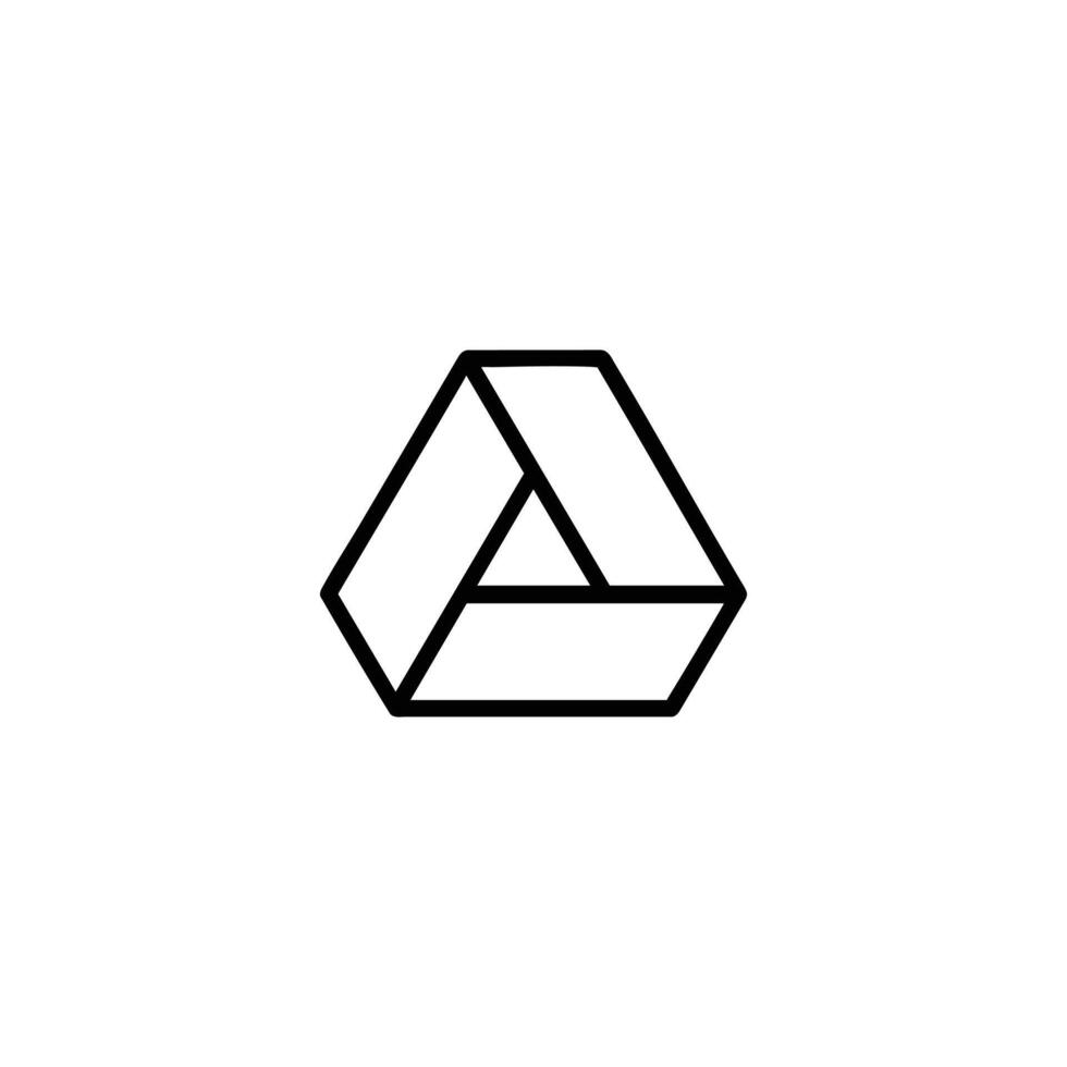 Cloud Storage Prism Outline vector