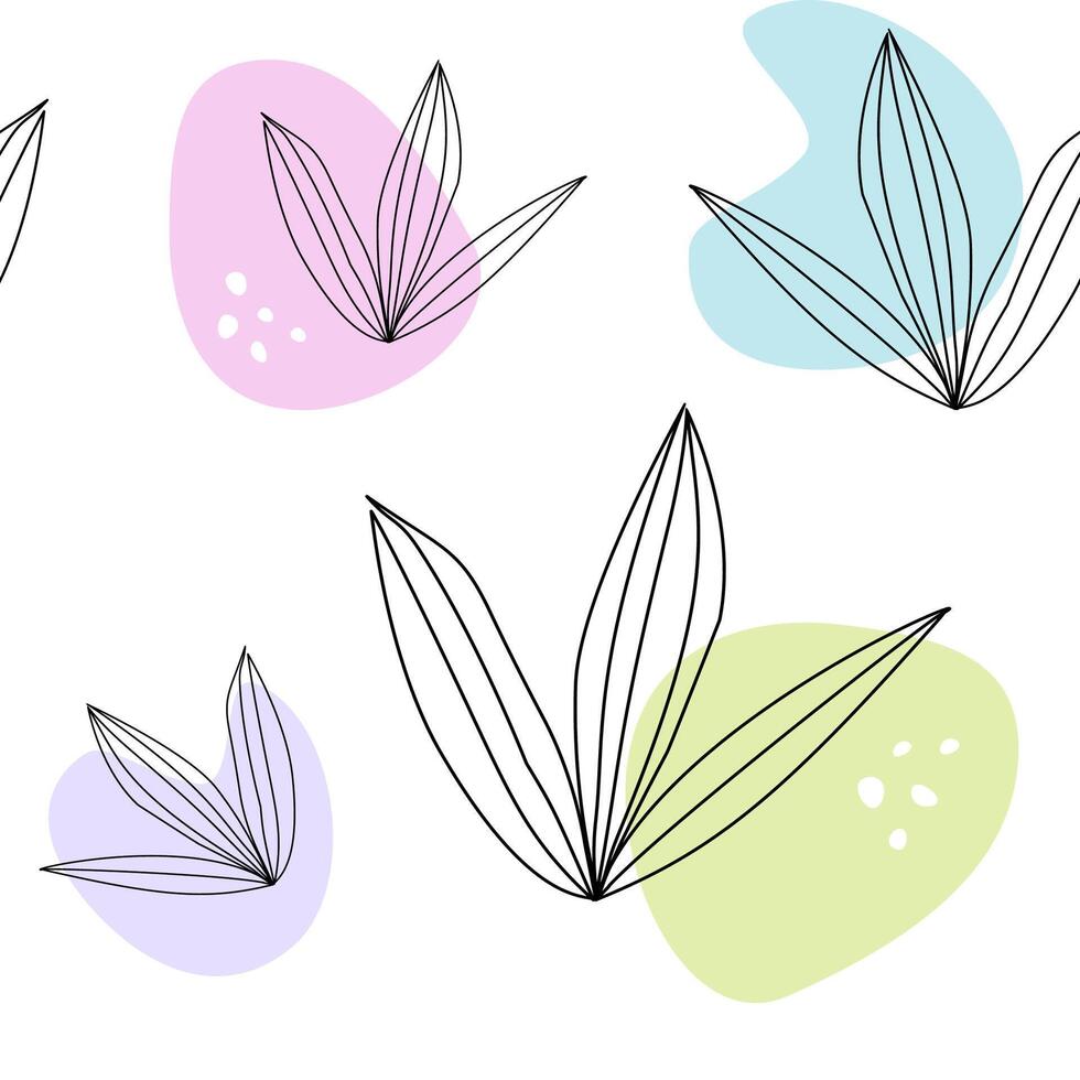 Agave plant on pastel patch seamless repeat pattern vector