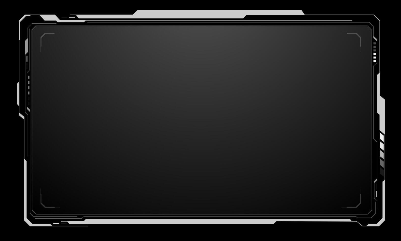 Frames white grey user interface elements design modern technology futuristic control panel screen digital hologram window gaming menu touching cyber monitor on black vector