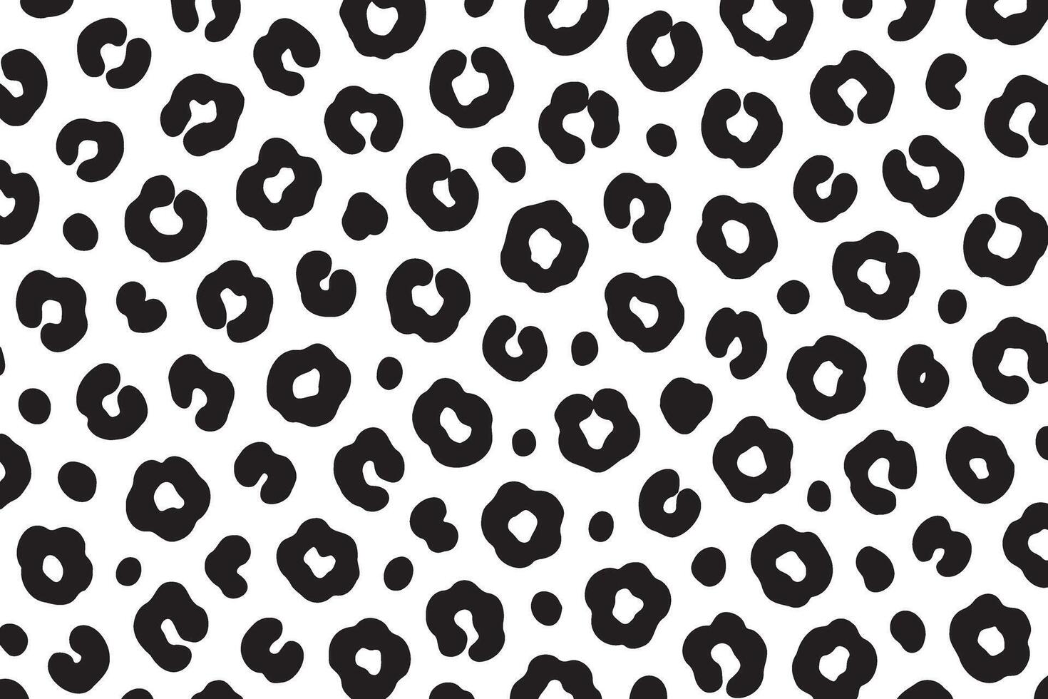 black and white stylish leopard pattern vector