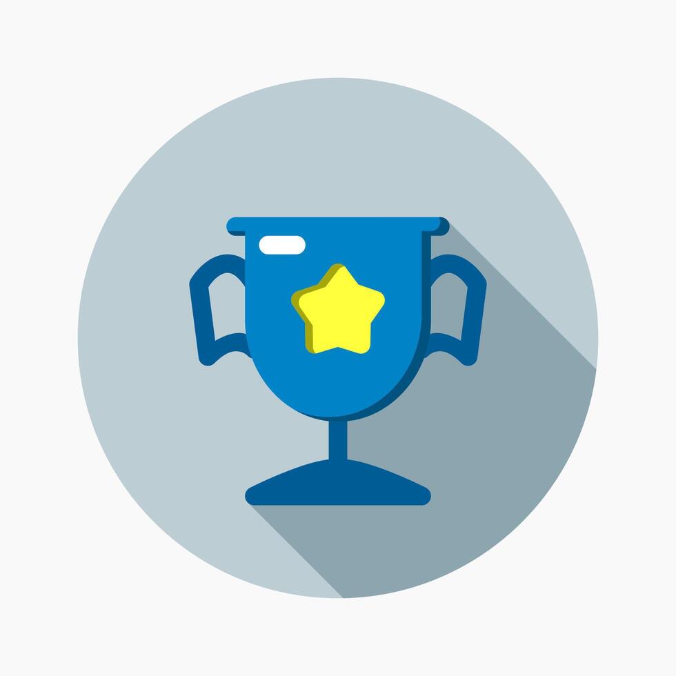 Award Trophy Icon in flat style. Perfect for apps, websites, UI UX, presentations, or infographics. Editable illustration file with clean design and modern design. vector