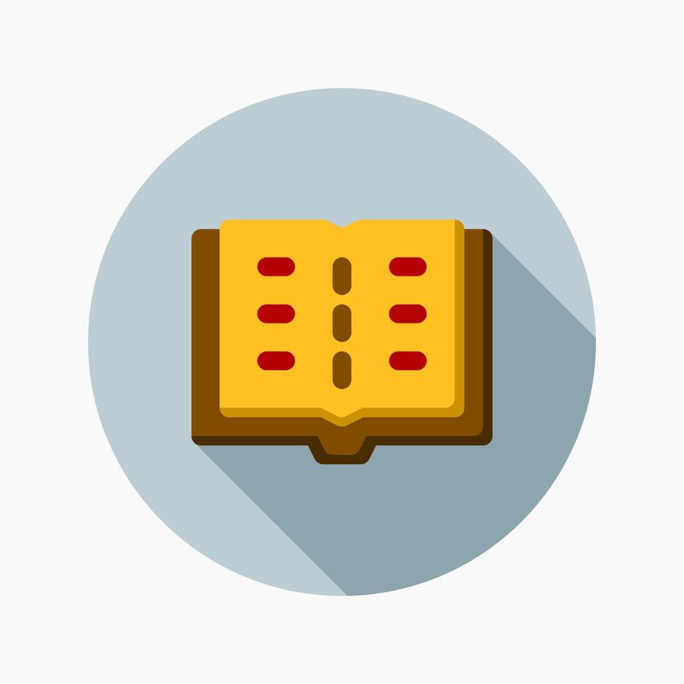open book Icon in flat style. Perfect for apps, websites, UI UX, presentations, or infographics. Editable illustration file with clean design and modern design. vector