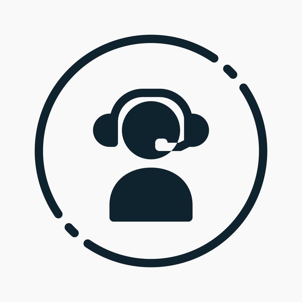 call center Icon in glyph style. Perfect for apps, websites, UI UX, presentations, or infographics. Editable illustration file with clean design and modern design. vector