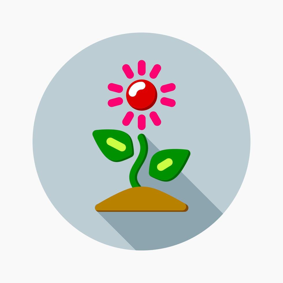 sunflower Icon in flat style. Perfect for apps, websites, UI UX, presentations, or infographics. Editable illustration file with clean design and modern design. vector