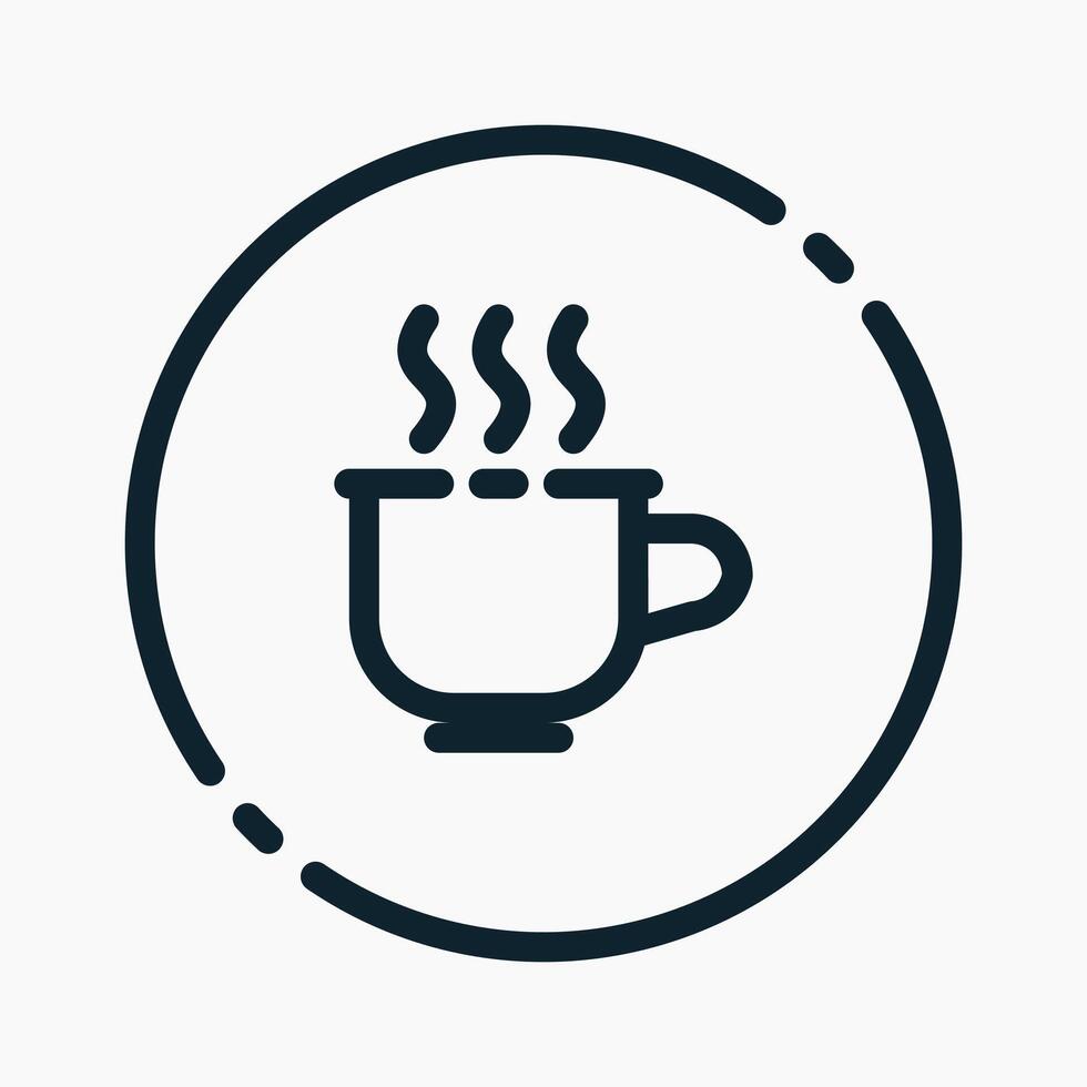 coffee break Icon in line style. Perfect for apps, websites, UI UX, presentations, or infographics. Editable illustration file with clean design and modern design. vector