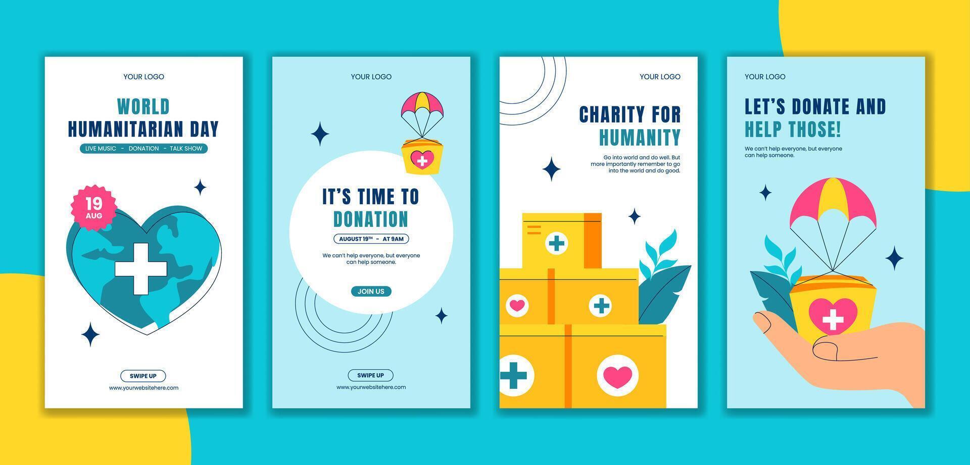 World Humanitarian Day promotion image vector