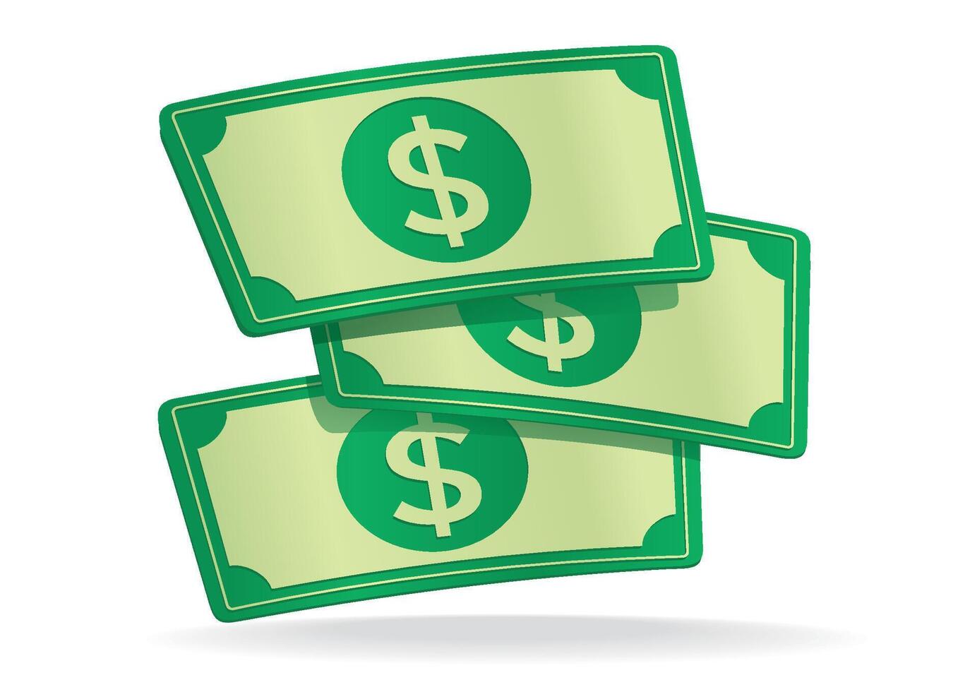 Illustration of dollar bills vector