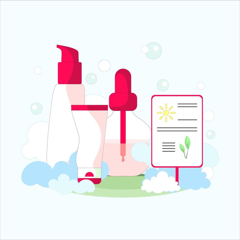 Nature-Based Skincare Promotion vector