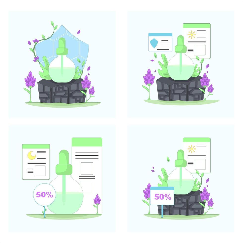 Clean Beauty Product Display vector