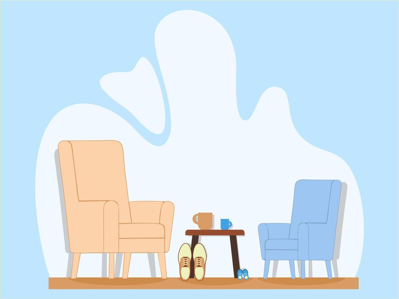 Illustration of Babalar gunu or Father's Day, Symbolic Traces of Father and Son vector