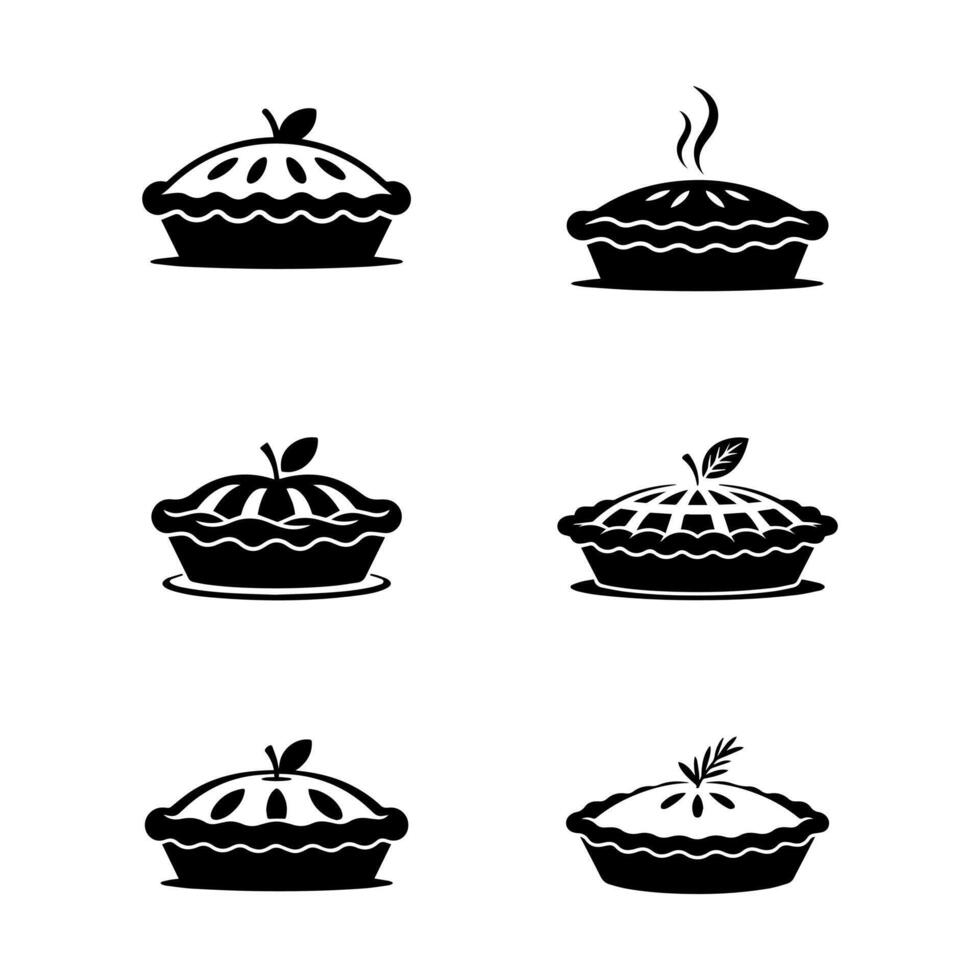 Pies icons set vector