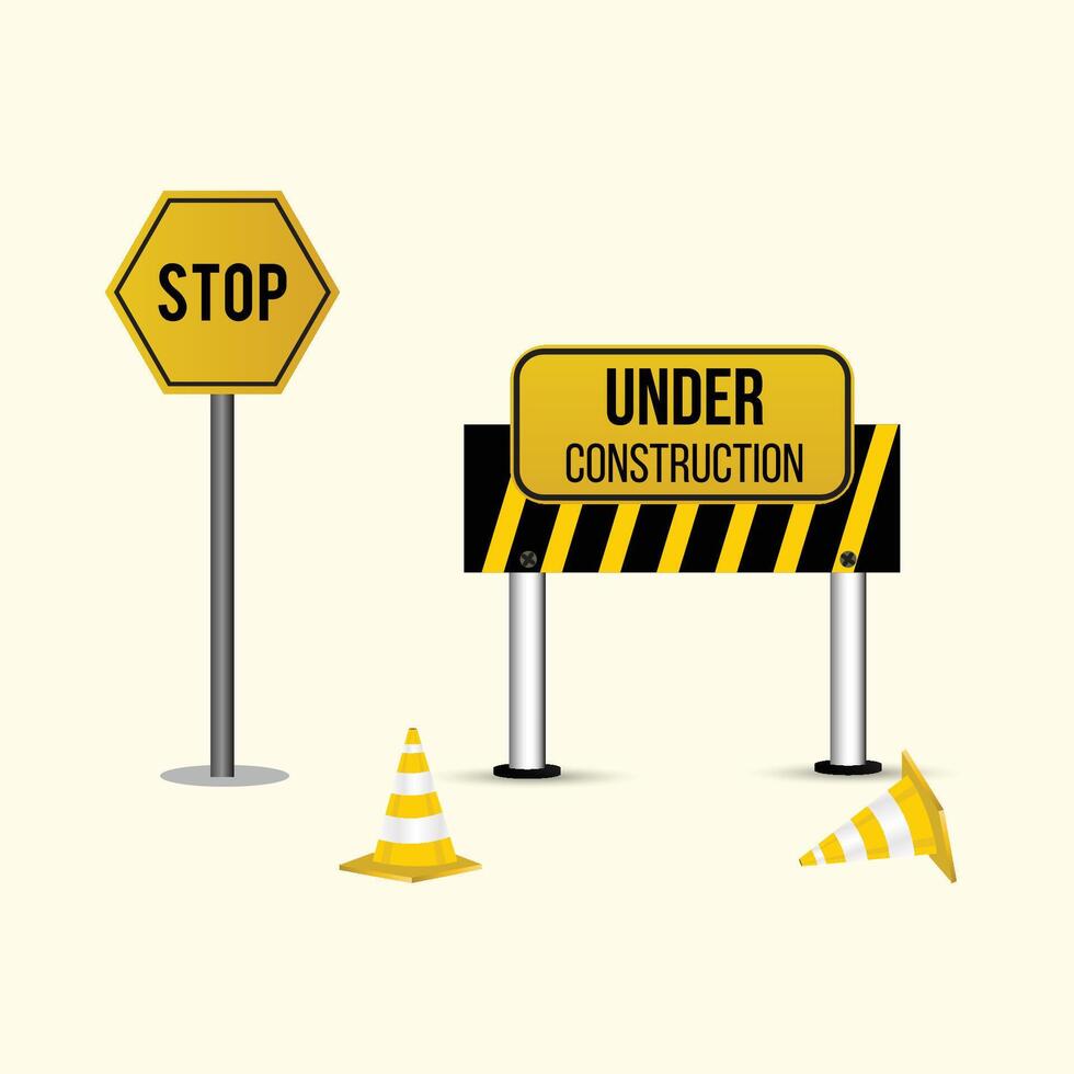 under construction Premium activity design vector