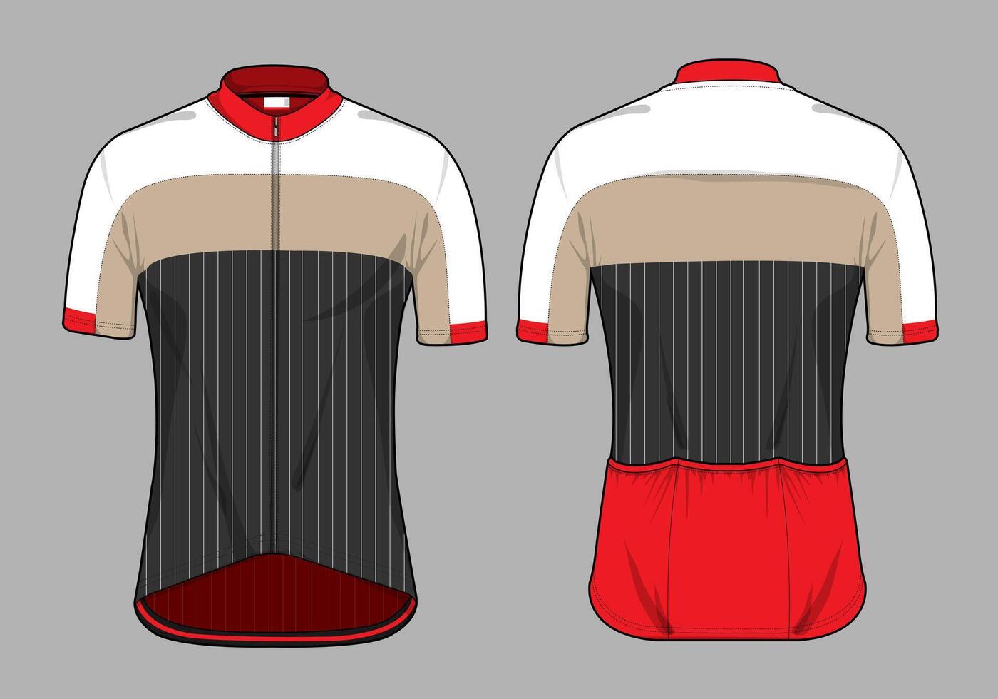 Cycling jersey in stylish design vector