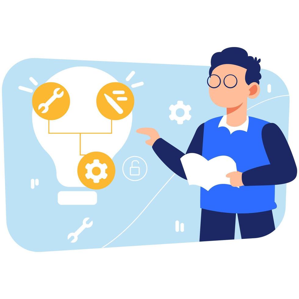 Visualizing learning and growth through skill development, innovation, and effective problem-solving strategies vector