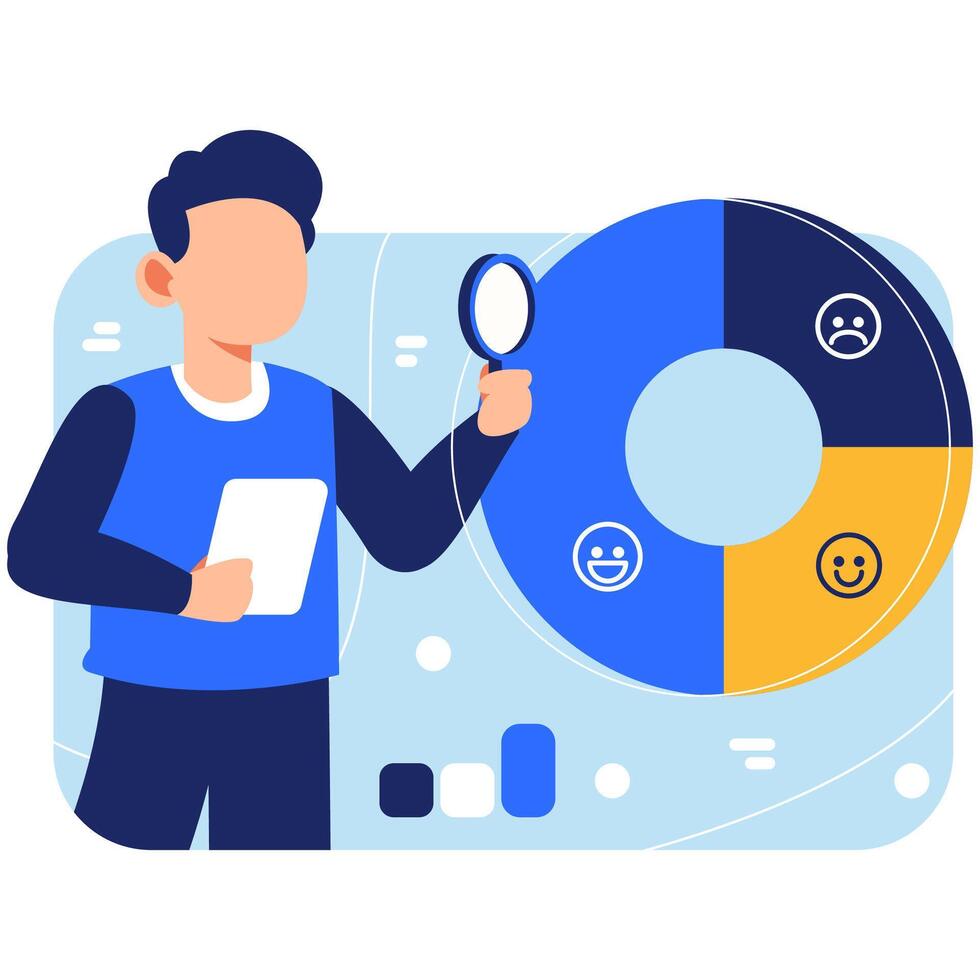 Visual Sentiment Analysis of Customer Feedback with Data Insights vector