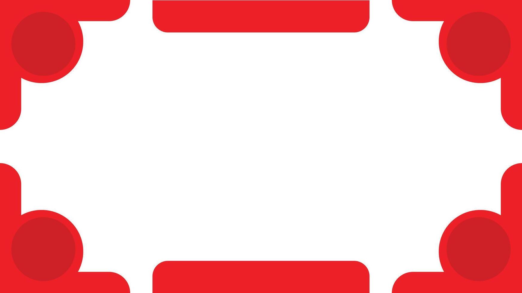 Red arrow frame illustration for blank business web banner design vector