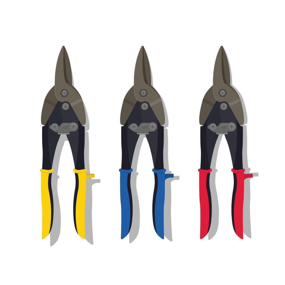 Zinc cutting scissors set stock design illustration vector