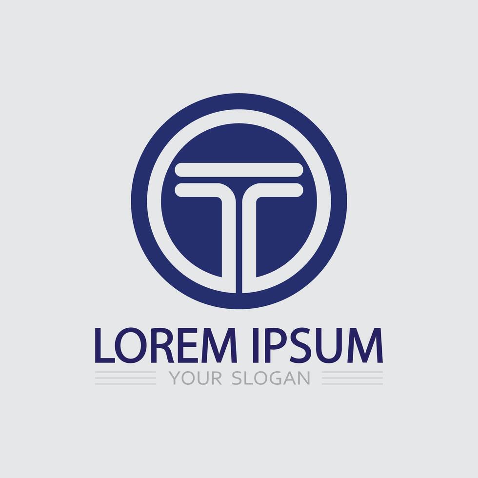 letter T logo image and font T design graphic icon sign and identity vector