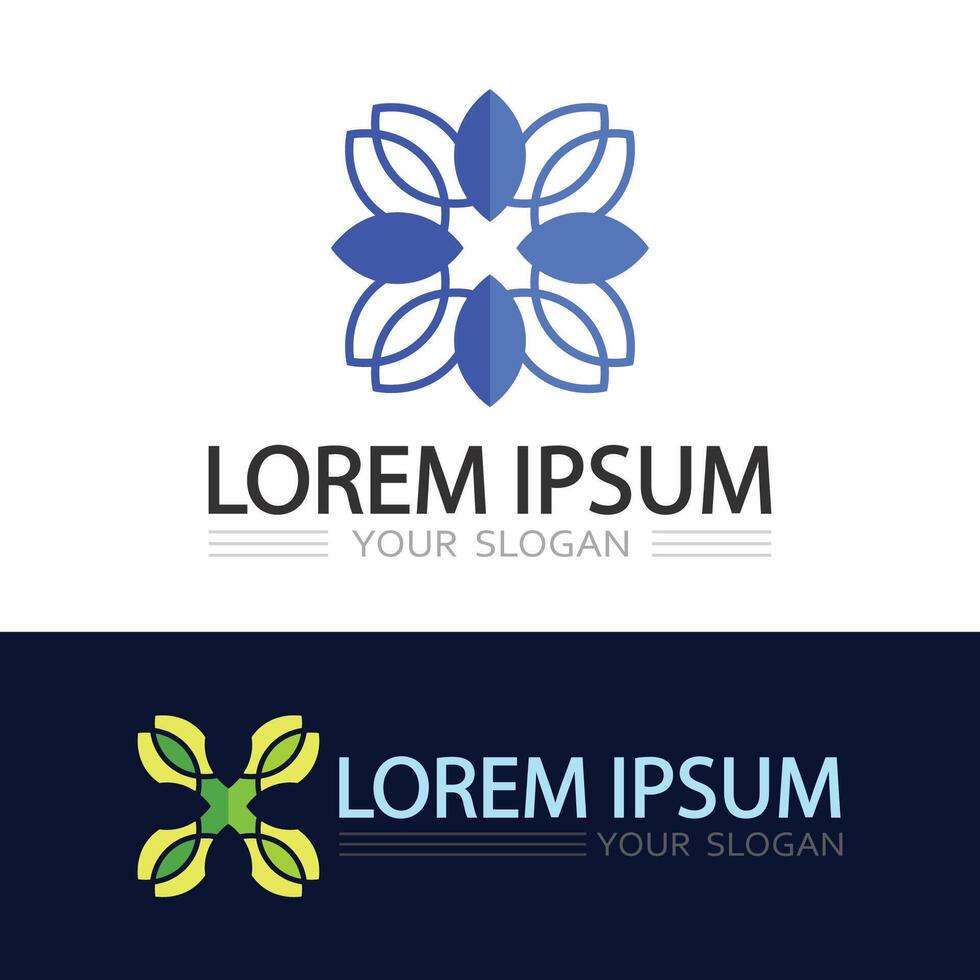 Creative business icon logo with geometric elements for company brand identity vector
