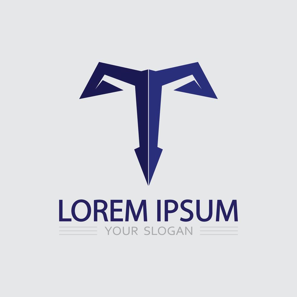 letter T logo image and font T design graphic identity logo vector