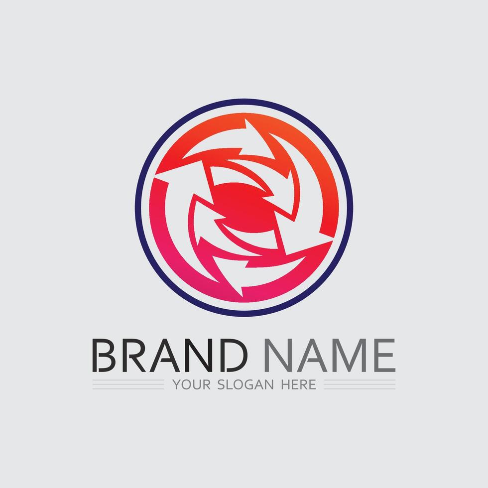 Business icon and logo design graphic circles vector