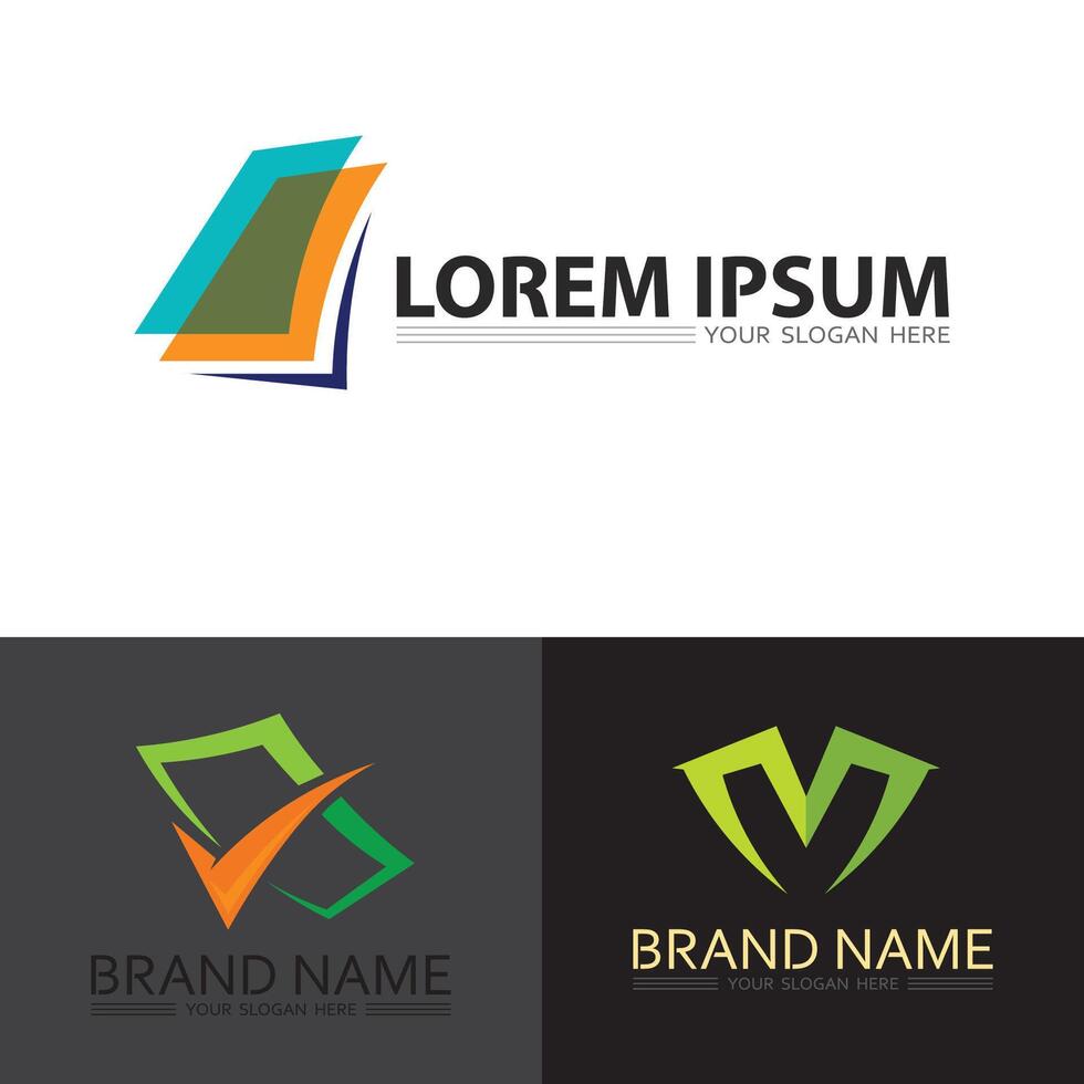 Abstract Geometric Business Icon for Finance Company and Office Logo Design vector
