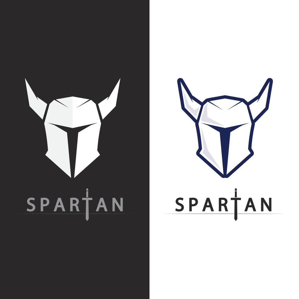 Gladiator Helmet Logo Illustration with Shield and Warrior Battle Concept vector