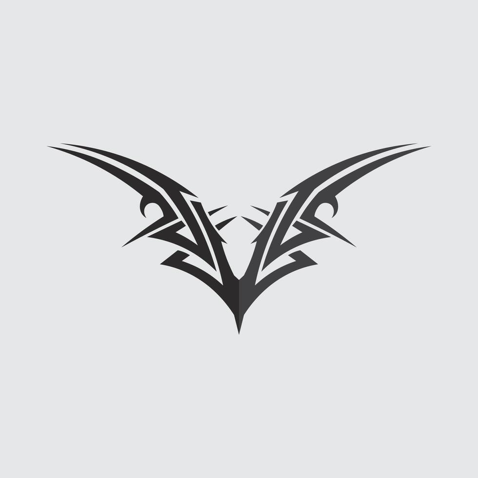 black tribal logo design icon and sign tribal culture design vector