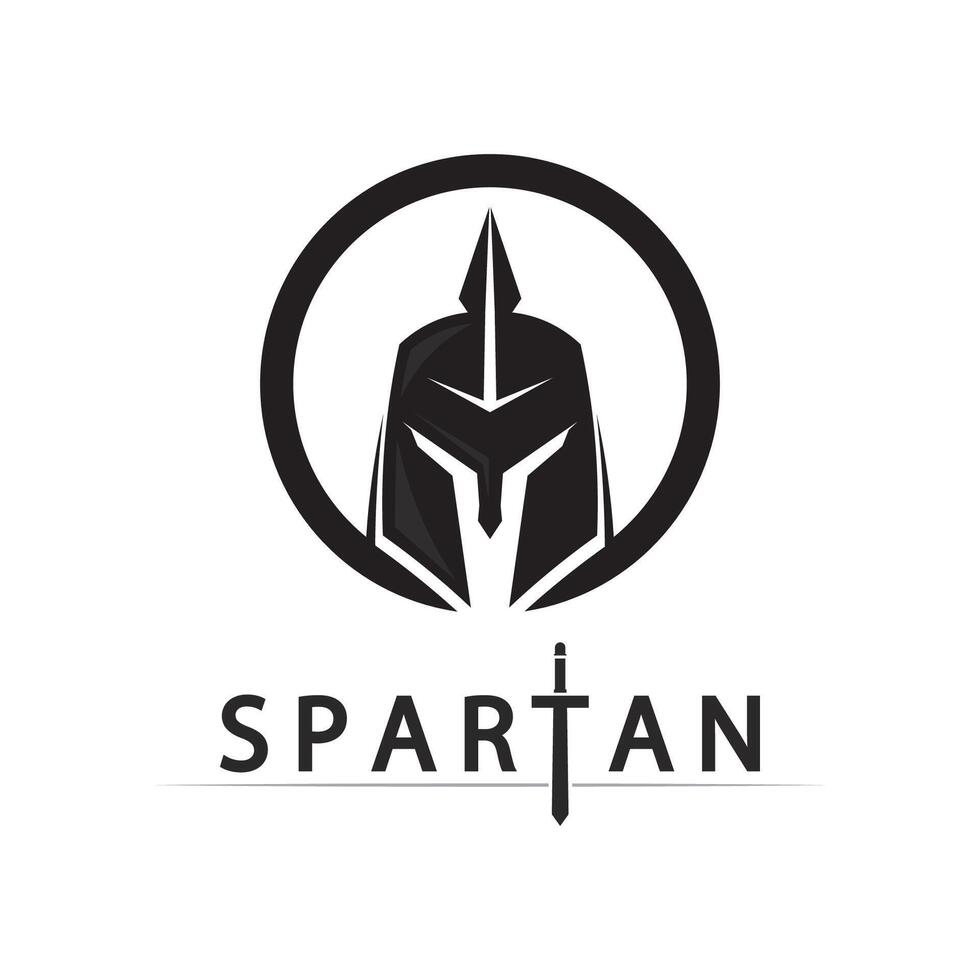 Gladiator Emblem Logo for Ancient Combat Warrior Design Concept vector
