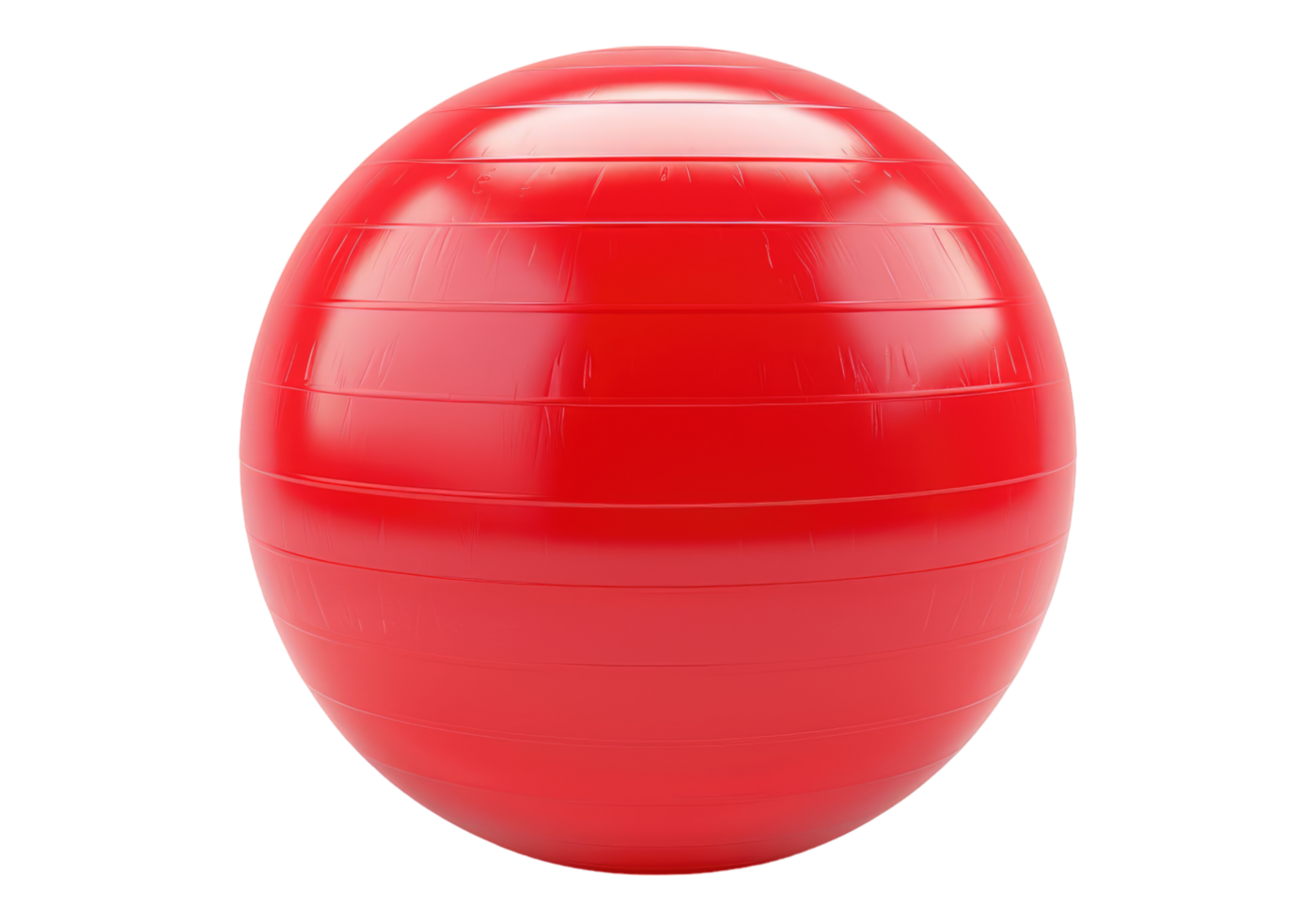 A red exercise ball on a transparent background png