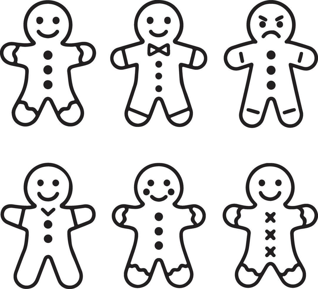 Gingerbread men - Festive Holiday Illustration for Christmas Design vector