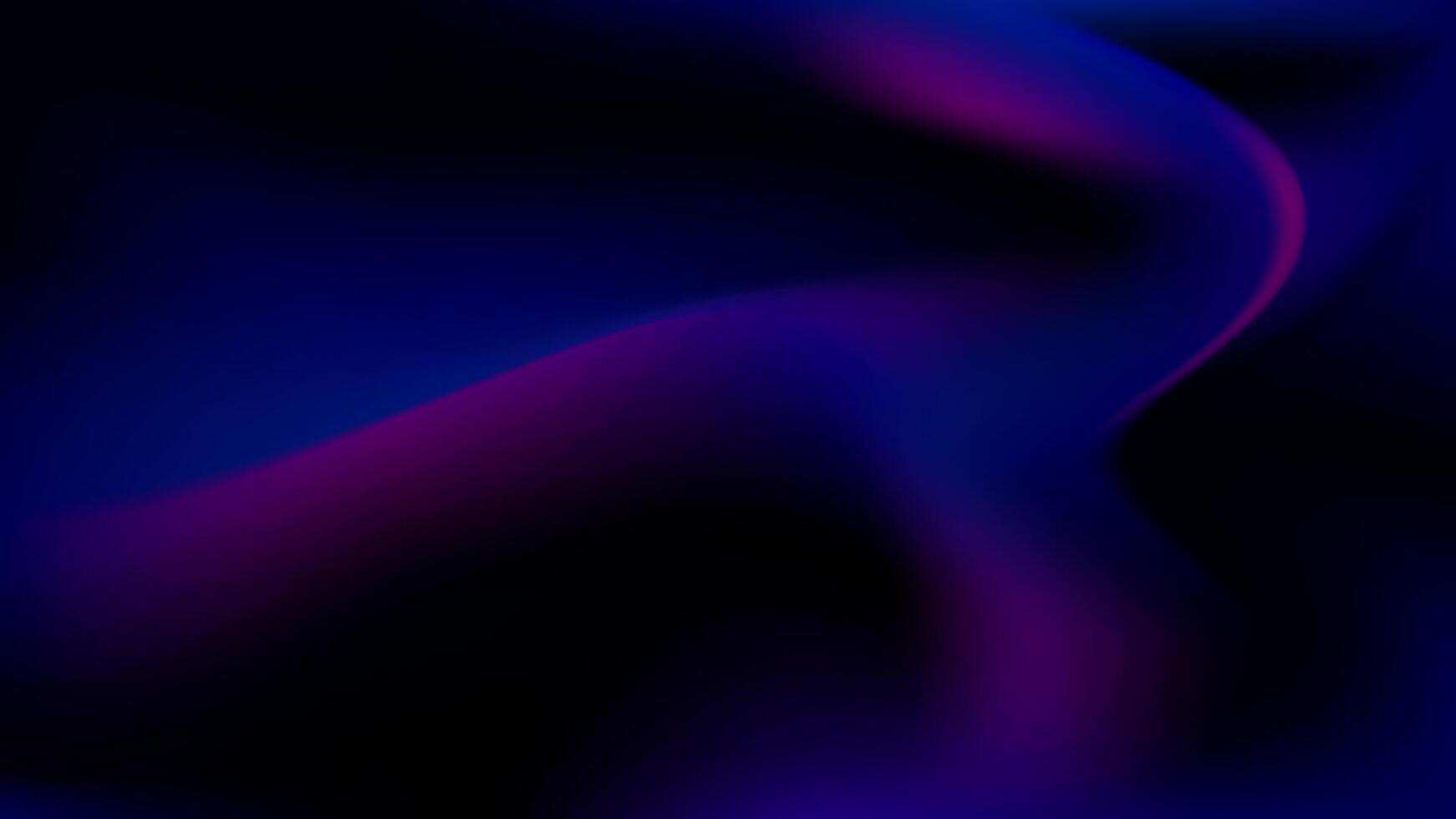 Smooth abstract background with dark tones black and glowing blue purple neon waves perfect for luxury designs, invitations, posters, and packaging, Elegant and versatile for any creative project vector